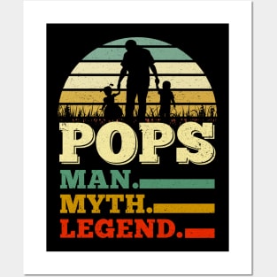 Pops Man Myth Legend Father's Day Gifts Posters and Art